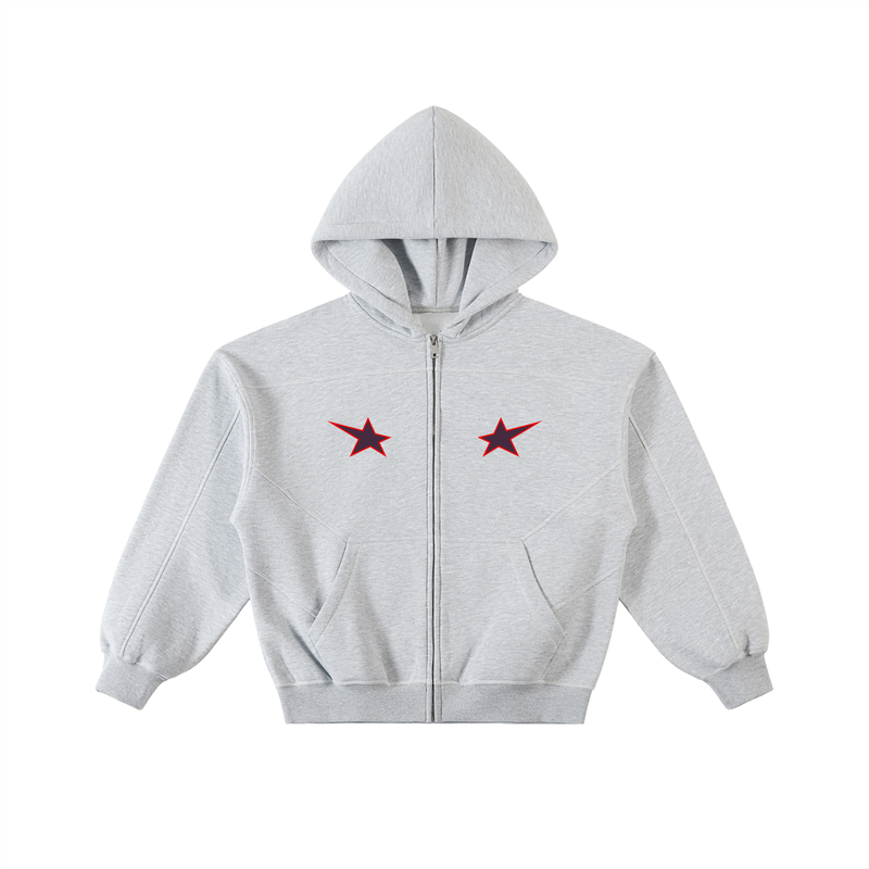Kronic stitched Boxy Fleece Hoodie